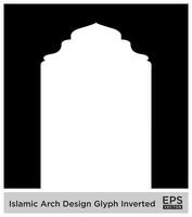 Islamic Arch Design Glyph Inverted Black Filled silhouettes Design pictogram symbol visual illustration vector