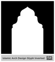 Islamic Arch Design Glyph Inverted Black Filled silhouettes Design pictogram symbol visual illustration vector