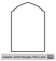 Islamic Arch Design Thin Line Black stroke silhouettes Design pictogram symbol visual illustration vector