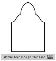 Islamic Arch Design Thin Line Black stroke silhouettes Design pictogram symbol visual illustration vector