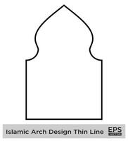 Islamic Arch Design Thin Line Black stroke silhouettes Design pictogram symbol visual illustration vector