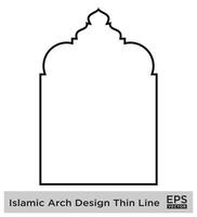 Islamic Arch Design Thin Line Black stroke silhouettes Design pictogram symbol visual illustration vector