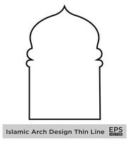 Islamic Arch Design Thin Line Black stroke silhouettes Design pictogram symbol visual illustration vector