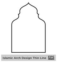 Islamic Arch Design Thin Line Black stroke silhouettes Design pictogram symbol visual illustration vector