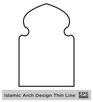 Islamic Arch Design Thin Line Black stroke silhouettes Design pictogram symbol visual illustration vector