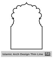 Islamic Arch Design Thin Line Black stroke silhouettes Design pictogram symbol visual illustration vector