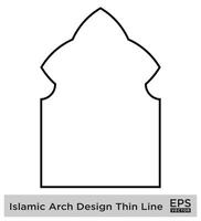 Islamic Arch Design Thin Line Black stroke silhouettes Design pictogram symbol visual illustration vector