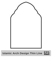 Islamic Arch Design Bold Line Outline Linear Black Stroke silhouettes Design pictogram symbol visual illustration vector