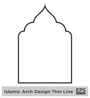 Islamic Arch Design Bold Line Outline Linear Black Stroke silhouettes Design pictogram symbol visual illustration vector