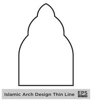 Islamic Arch Design Thin Line Black stroke silhouettes Design pictogram symbol visual illustration vector