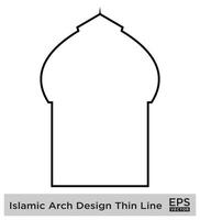 Islamic Arch Design Bold Line Outline Linear Black Stroke silhouettes Design pictogram symbol visual illustration vector