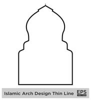 Islamic Arch Design Bold Line Outline Linear Black Stroke silhouettes Design pictogram symbol visual illustration vector