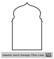 Islamic Arch Design Bold Line Outline Linear Black Stroke silhouettes Design pictogram symbol visual illustration vector