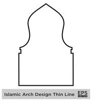 Islamic Arch Design Bold Line Outline Linear Black Stroke silhouettes Design pictogram symbol visual illustration vector