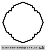 Islamic Amblem Design Bold Line Black Stroke silhouettes Design pictogram symbol visual illustration vector