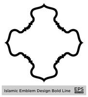 Islamic Amblem Design Bold Line Black Stroke silhouettes Design pictogram symbol visual illustration vector