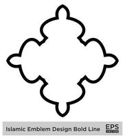 Islamic Amblem Design Bold Line Black Stroke silhouettes Design pictogram symbol visual illustration vector