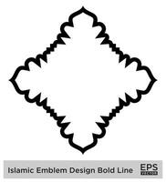 Islamic Amblem Design Bold Line Black Stroke silhouettes Design pictogram symbol visual illustration vector