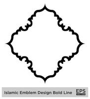 Islamic Amblem Design Bold Line Black Stroke silhouettes Design pictogram symbol visual illustration vector