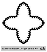 Islamic Amblem Design Bold Line Black Stroke silhouettes Design pictogram symbol visual illustration vector