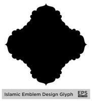 Islamic Amblem Design Glyph Black Filled silhouettes Design pictogram symbol visual illustration vector