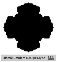 Islamic Amblem Design Glyph Black Filled silhouettes Design pictogram symbol visual illustration vector