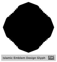 Islamic Amblem Design Glyph Black Filled silhouettes Design pictogram symbol visual illustration vector