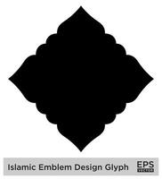 Islamic Amblem Design Glyph Black Filled silhouettes Design pictogram symbol visual illustration vector