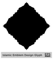 Islamic Amblem Design Glyph Black Filled silhouettes Design pictogram symbol visual illustration vector