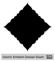 Islamic Amblem Design Glyph Black Filled silhouettes Design pictogram symbol visual illustration vector