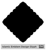 Islamic Amblem Design Glyph Black Filled silhouettes Design pictogram symbol visual illustration vector