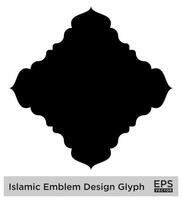 Islamic Amblem Design Glyph Black Filled silhouettes Design pictogram symbol visual illustration vector