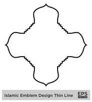 Islamic Amblem Design Thin Line Black stroke silhouettes Design pictogram symbol visual illustration vector