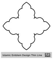 islámico Amblem diseño Delgado línea negro carrera siluetas diseño pictograma símbolo visual ilustración vector