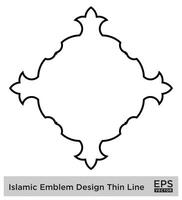 Islamic Amblem Design Thin Line Black stroke silhouettes Design pictogram symbol visual illustration vector