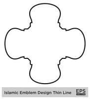 Islamic Amblem Design Thin Line Black stroke silhouettes Design pictogram symbol visual illustration vector