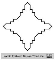 Islamic Amblem Design Thin Line Black stroke silhouettes Design pictogram symbol visual illustration vector