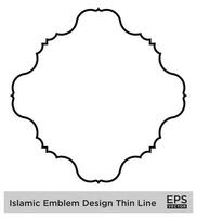 Islamic Amblem Design Thin Line Black stroke silhouettes Design pictogram symbol visual illustration vector