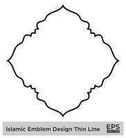 Islamic Amblem Design Thin Line Black stroke silhouettes Design pictogram symbol visual illustration vector