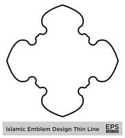 Islamic Amblem Design Thin Line Black stroke silhouettes Design pictogram symbol visual illustration vector