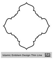 Islamic Amblem Design Thin Line Black stroke silhouettes Design pictogram symbol visual illustration vector