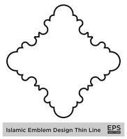 Islamic Amblem Design Thin Line Black stroke silhouettes Design pictogram symbol visual illustration vector