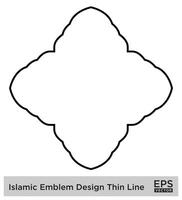 islámico Amblem diseño Delgado línea negro carrera siluetas diseño pictograma símbolo visual ilustración vector