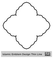 Islamic Amblem Design Thin Line Black stroke silhouettes Design pictogram symbol visual illustration vector