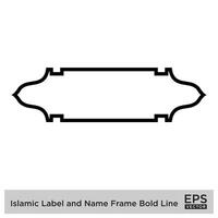 Islamic Frame Design Bold Line Black Stroke silhouettes Design pictogram symbol visual illustration vector