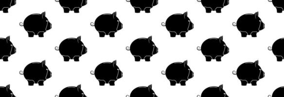 Piggy bank banner. vector