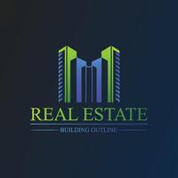 Modern real estate logo. vector