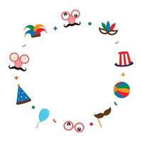 April Fools Day background with negative space vector