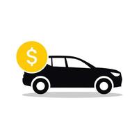 comprar un coche icono vector. alquilar coche icono. coche préstamo icono vector gráficos