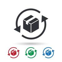 Return package line icon. Delivery parcel sign. Return, and replace product icon. vector